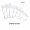 100x Bustine 60x80mm richiudibili con zip a pressione, 50my