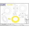 5x Cliff CL1425, rondella in plastica GIALLA per jack SCJ644 (BJ101, BJ124, BJ125)