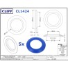 5x Cliff CL1424, rondella in plastica BLU per jack SCJ644 (BJ101, BJ124, BJ125)