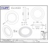 5x Cliff CL1423, WHITE plastic washer for jack SCJ644 (BJ101, BJ124, BJ125)