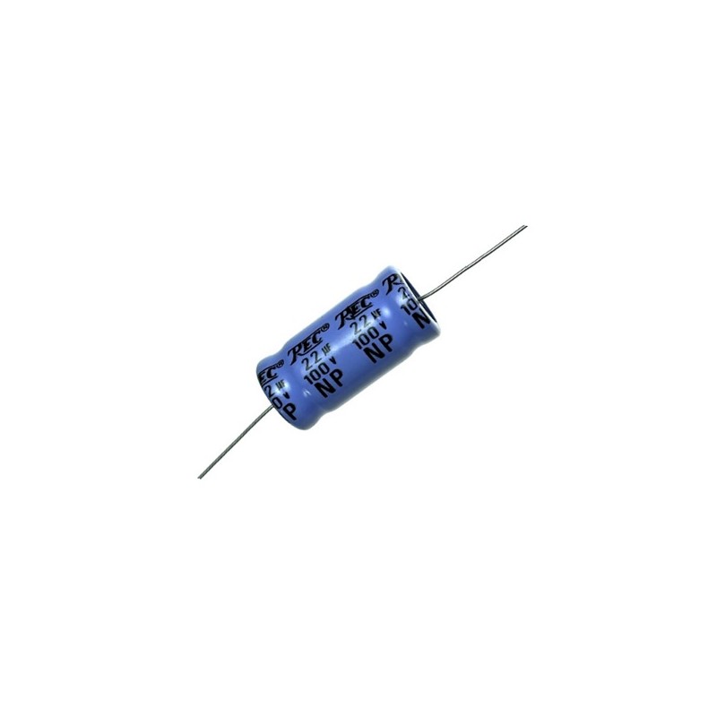 Trec 22uF 100V condensatore elettrolitico assiale bipolare