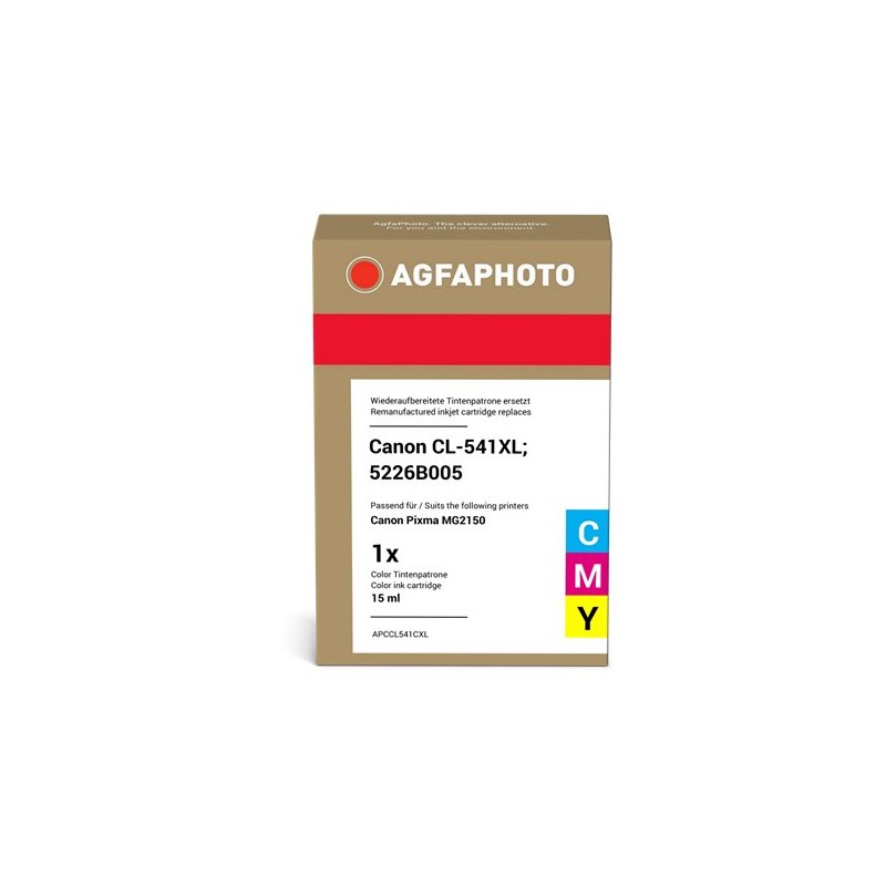 ORIGINAL Agfa Photo Cartuccia d'inchiostro differenti colori APCCL541CXL ~552 Seiten 15ml Agfa Photo CL-541XL (5227B005)