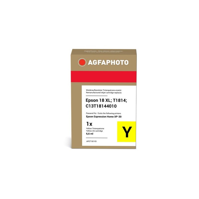 ORIGINAL Agfa Photo Cartuccia d'inchiostro giallo APET181YD ~650 Seiten 9ml Agfa Photo T1814 (C13T18144010)