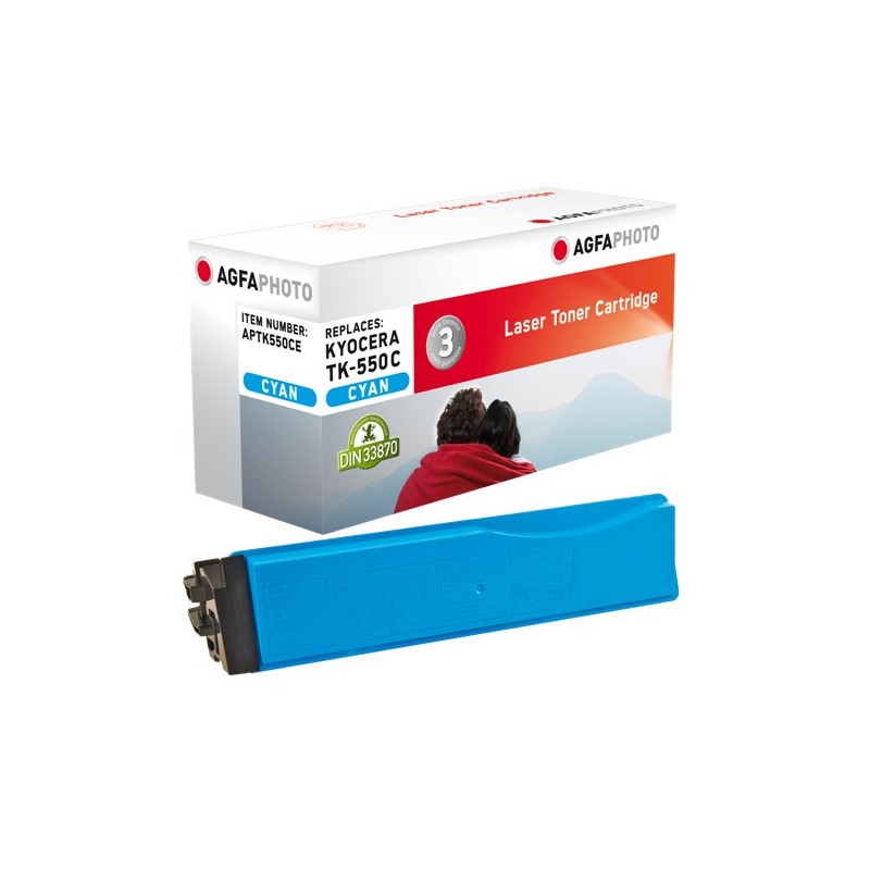 ORIGINAL Agfa Photo toner ciano APTK550CE ~6000 Seiten Agfa Photo TK-550C