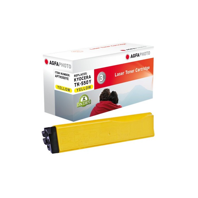 ORIGINAL Agfa Photo toner giallo APTK550YE ~6000 Seiten Agfa Photo TK-550Y