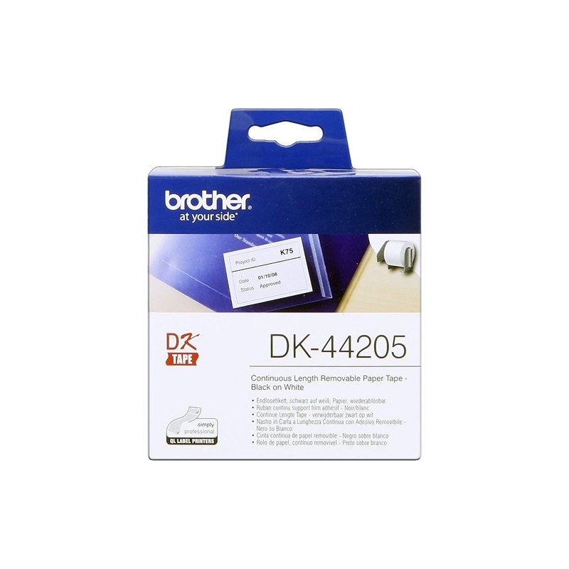 ORIGINAL Brother Etichette Bianco DK-44205