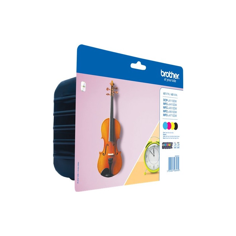 ORIGINAL Brother Multipack nero / ciano / magenta / giallo LC-127XL+LC-125XL LC127XLVALBPDR ~4800 Seiten 4 cartucce d'inchiostro