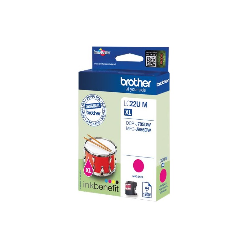 ORIGINAL Brother Cartuccia d'inchiostro magenta LC22UM LC-22U ~1200 Seiten