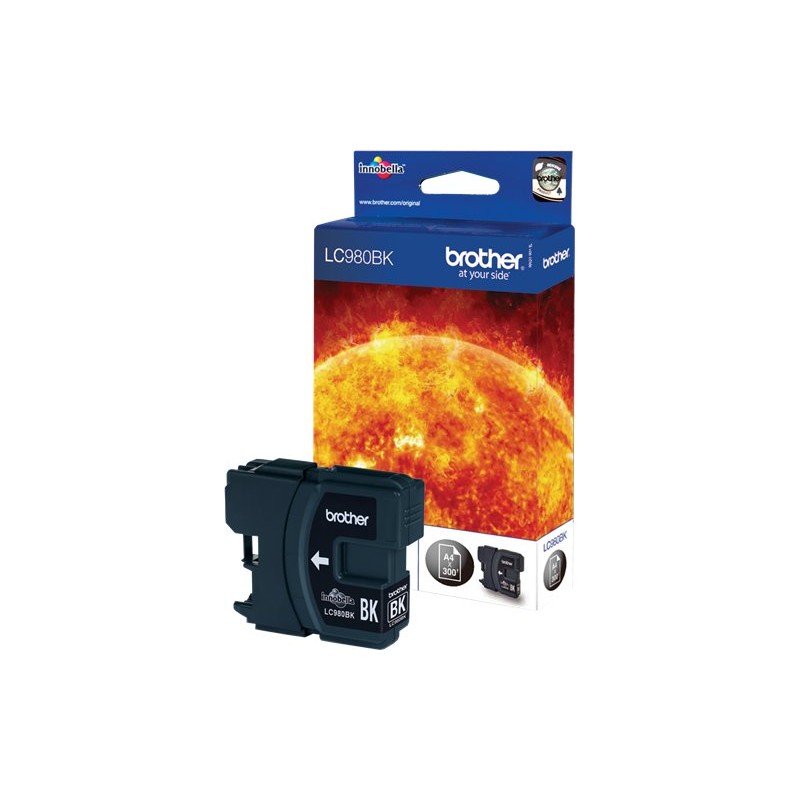 ORIGINAL Brother Cartuccia d'inchiostro nero LC980BK LC-980 ~300 Seiten