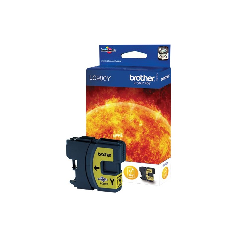 ORIGINAL Brother Cartuccia d'inchiostro giallo LC980Y LC-980 ~260 Seiten