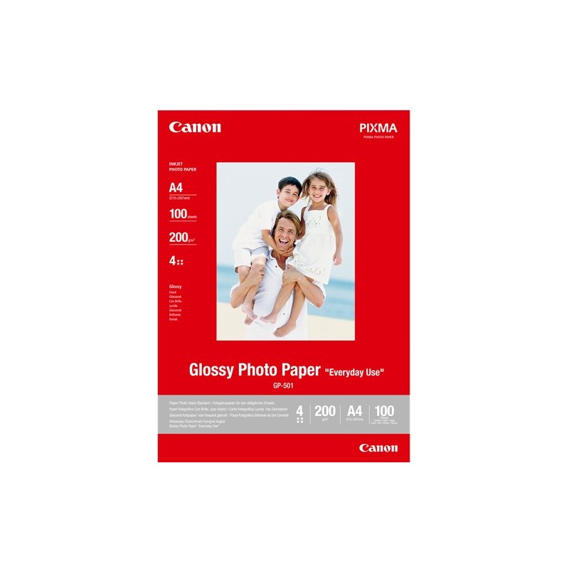 ORIGINAL Canon Carta Bianco 0775B001 GP-501 Carta fotografica, DIN A4, 200 g/m², 100 fogli, brillante