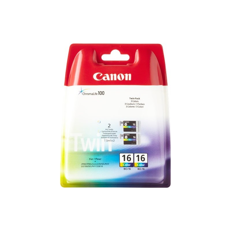 ORIGINAL Canon Multipack differenti colori BCI-16cl 9818A002 ~200 Seiten Nastro Trasferimento Termico