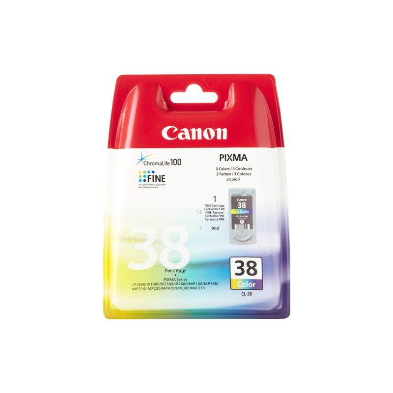 ORIGINAL Canon Cartuccia d'inchiostro differenti colori CL-38 2146B001 ~205 Seiten 9ml