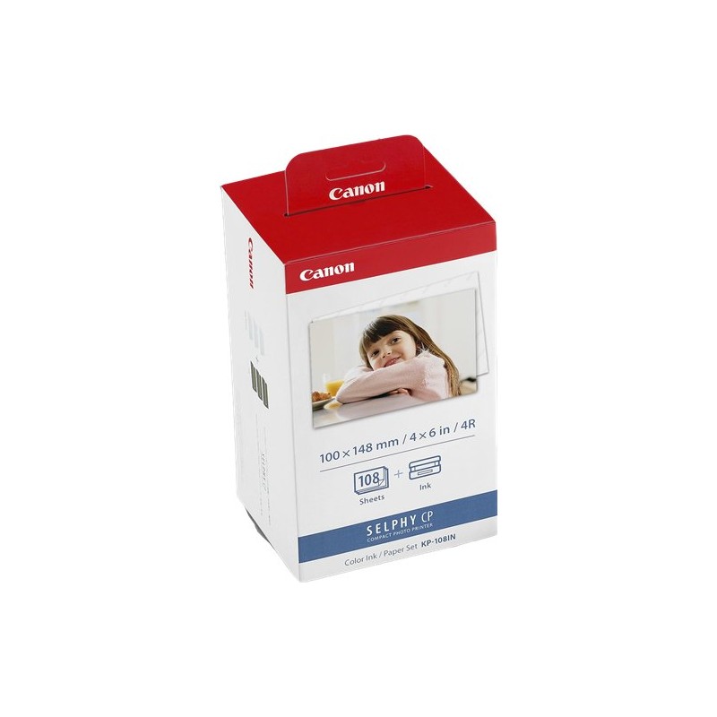 ORIGINAL Canon Value Pack differenti colori KP-108IN 3115B001 ~108 Seiten 100 x 148 mm, 108 fogli, 3 cartucce colorate