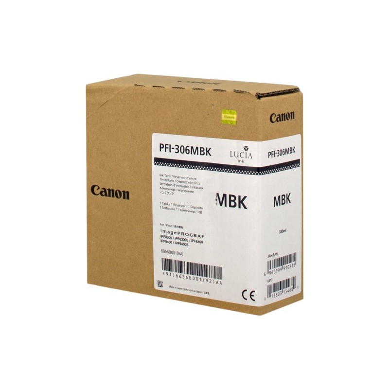 ORIGINAL Canon Cartuccia d'inchiostro Nero (opaco) PFI-306mbk 6656B001 330ml