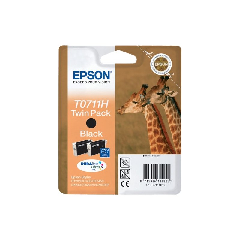 ORIGINAL Epson Multipack nero C13T07114H10 T0711H ~760 Seiten Cartuccie d´inchiostro, Confezione doppia