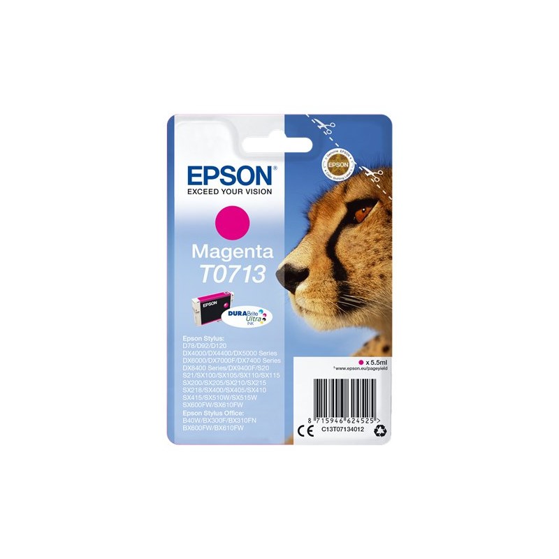 ORIGINAL Epson Cartuccia d'inchiostro magenta C13T07134012 T0713 ~250 Seiten 5,5ml