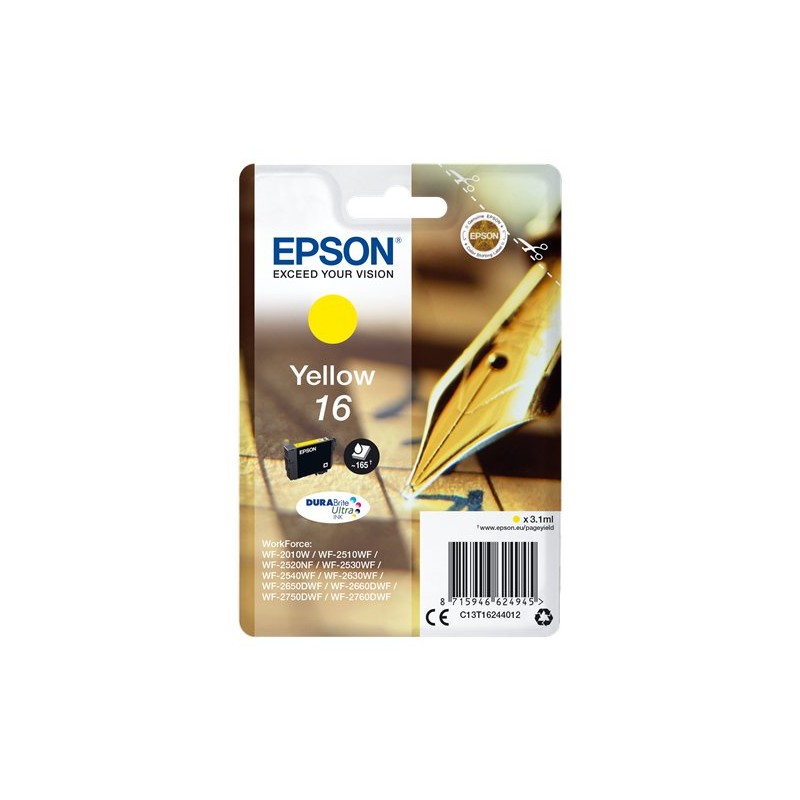 ORIGINAL Epson Cartuccia d'inchiostro giallo C13T16244012 16 ~165 Seiten 3,1ml standard