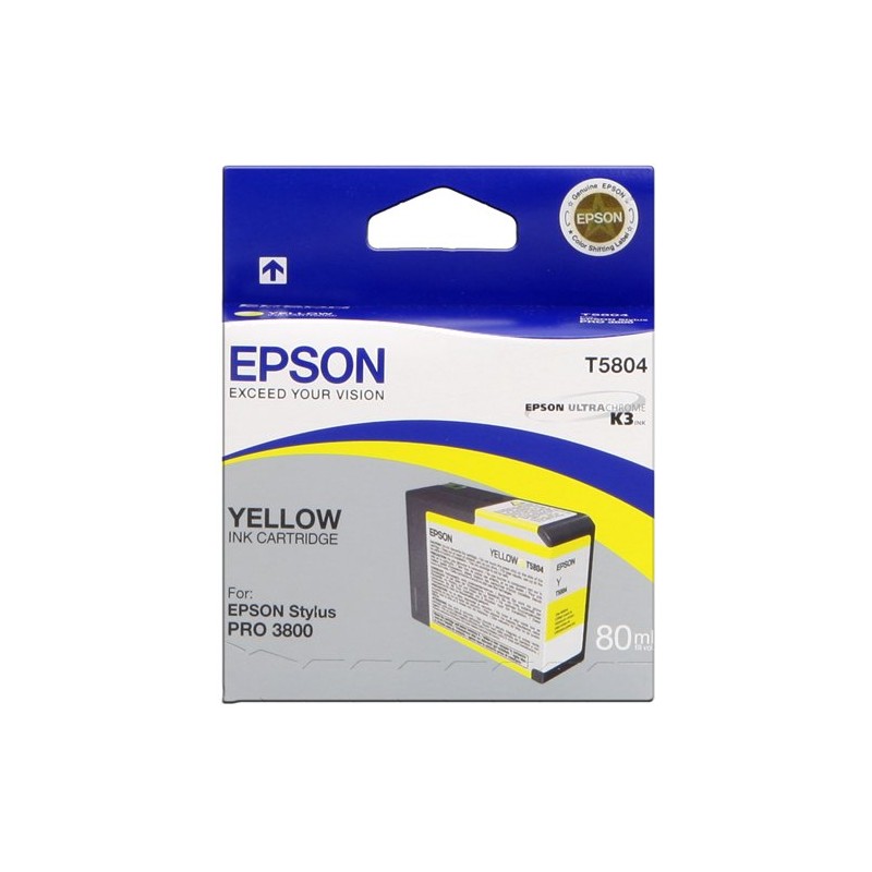 ORIGINAL Epson Cartuccia d'inchiostro giallo C13T580400 T5804 80ml