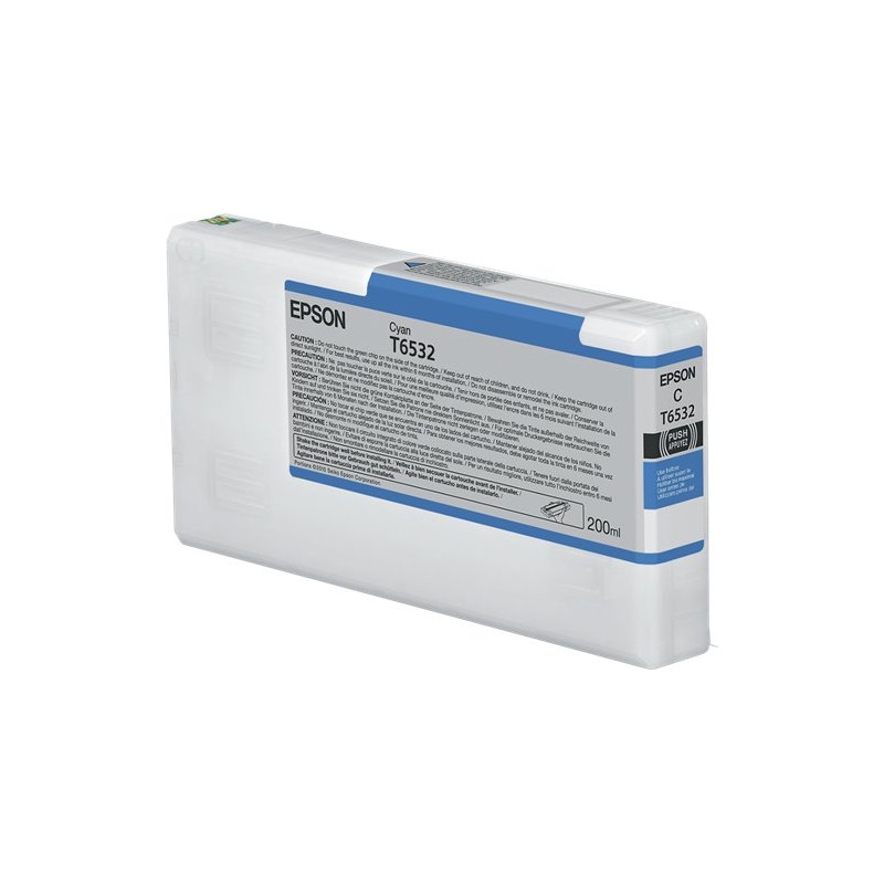 ORIGINAL Epson Cartuccia d'inchiostro ciano C13T653200 T6532 200ml