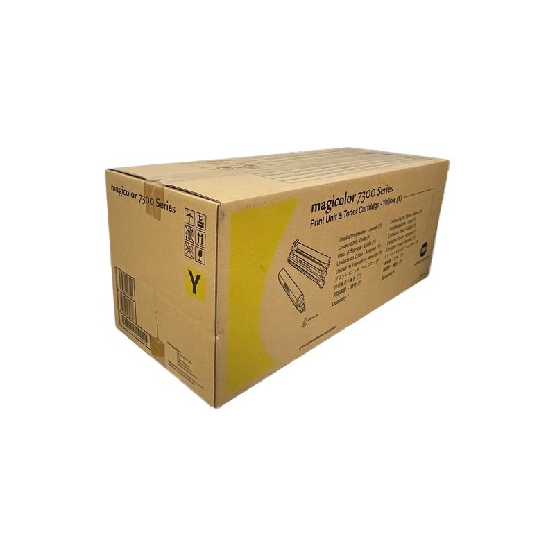 ORIGINAL Konica Minolta Tamburo giallo 7300 4333513 ~32500 Seiten unità di stampa, tamburo OPC + cassetta toner