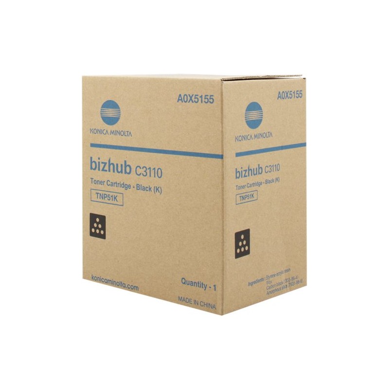 ORIGINAL Konica Minolta toner nero A0X5155 TNP51K ~6000 Seiten