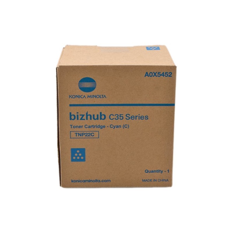 ORIGINAL Konica Minolta toner ciano A0X5452 TNP22C ~4600 Seiten