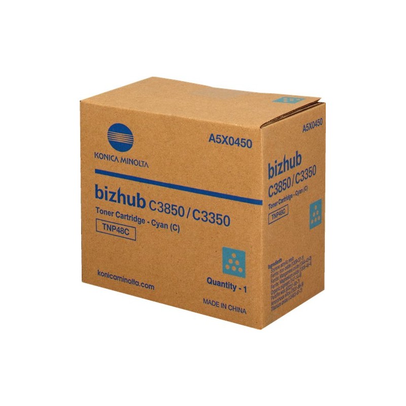 ORIGINAL Konica Minolta toner ciano A5X0450 TNP48C ~10000 Seiten