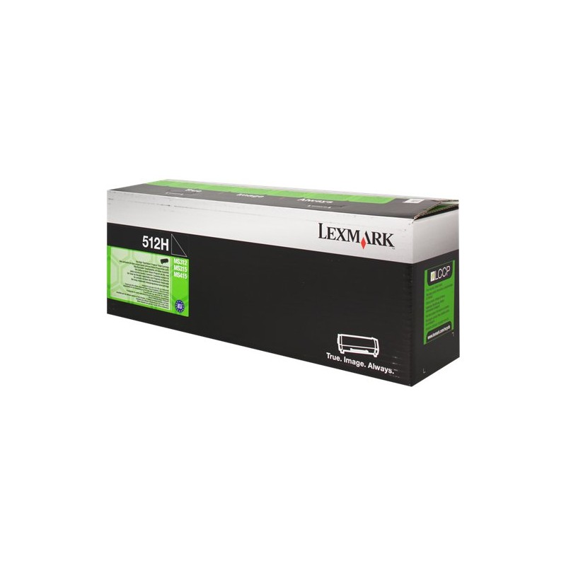 ORIGINAL Lexmark toner nero 512H 51F2H00 ~5000 Seiten cartuccia di stampa riutilizzabile