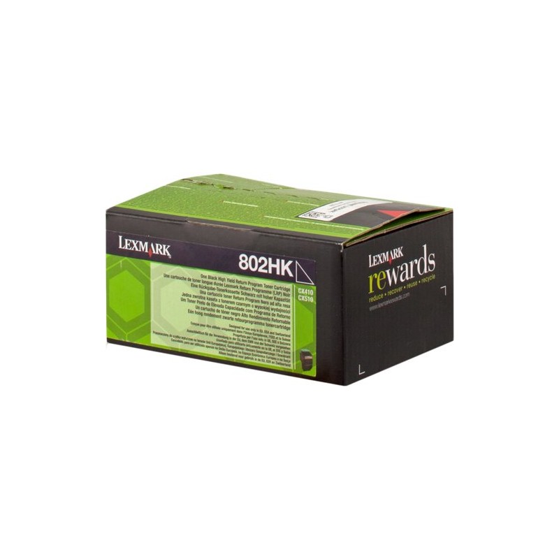 ORIGINAL Lexmark toner nero 802HK 80C2HK0 ~4000 Seiten cartuccia di stampa riutilizzabile