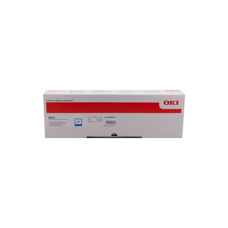 ORIGINAL OKI toner ciano 44844615 C822 ~7300 Seiten
