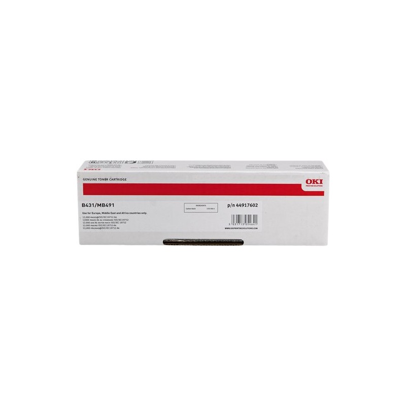 ORIGINAL OKI toner nero 44917602 B431/MB491 ~12000 Seiten