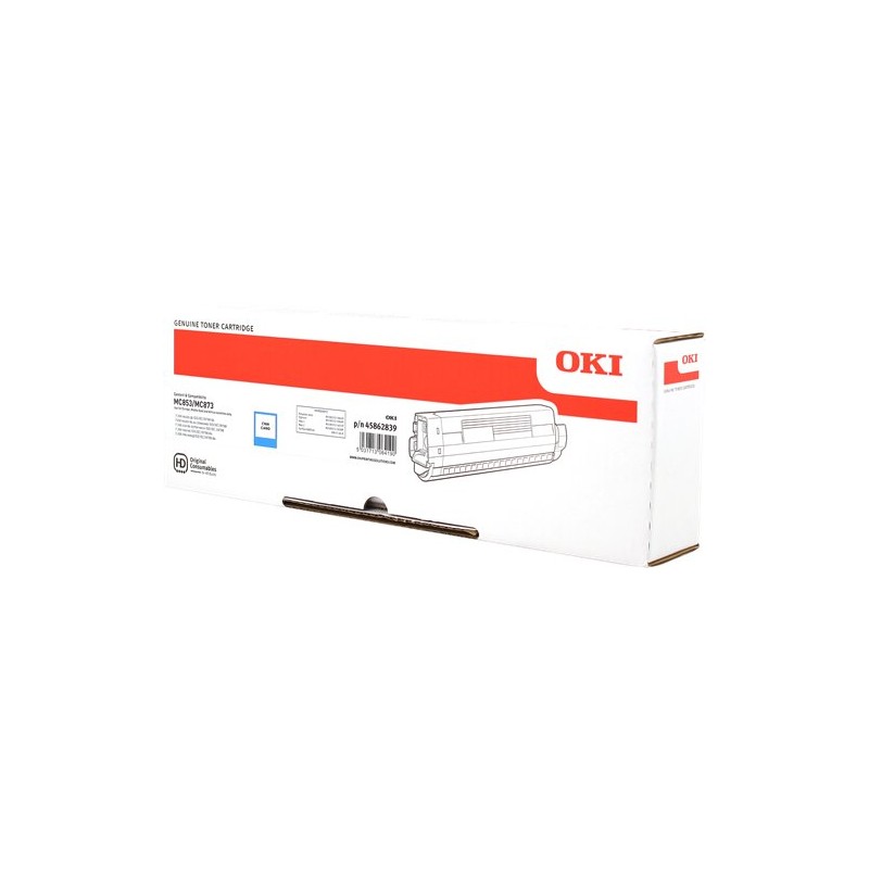 ORIGINAL OKI toner ciano 45862839 MC853/873/833 ~7300 Seiten