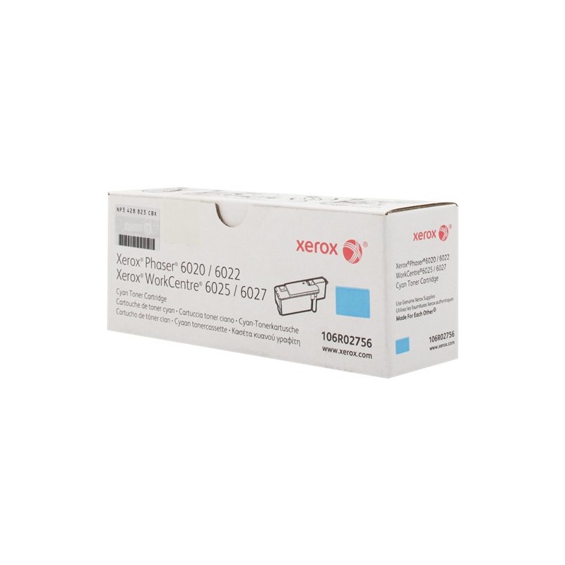 ORIGINAL Xerox toner ciano 106R02756 WorkCentre 6027 ~1000 Seiten standard