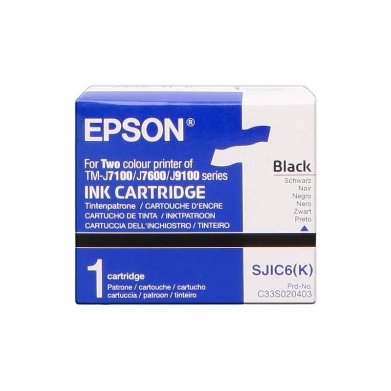 ORIGINAL Epson Cartuccia d'inchiostro nero C33S020403 SJIC6-K 37,5ml