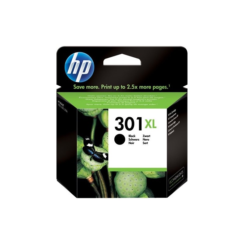 ORIGINAL HP Cartuccia d'inchiostro nero CH563EE 301 XL ~480 Seiten 8ml