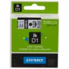 ORIGINAL DYMO Nastro Nero su trasparente S0720670 40910 9mm x 7m, nastro standard D1