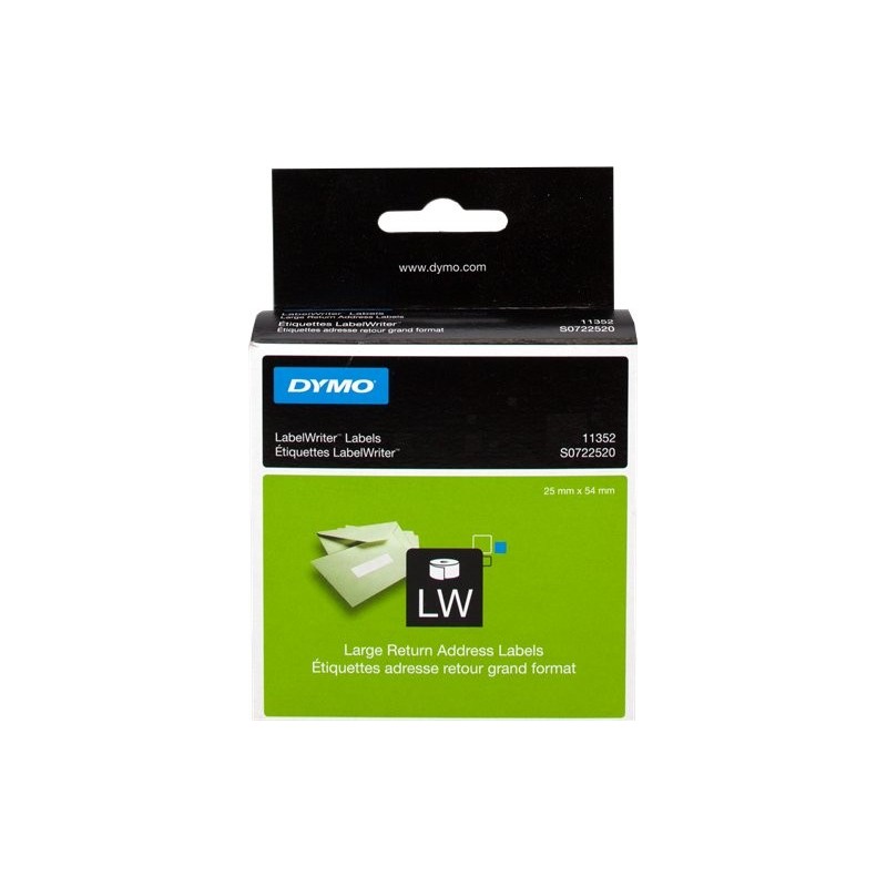 ORIGINAL DYMO Etichette Bianco S0722520 11352 etichette bianche, 54x25mm, 500 pezzi