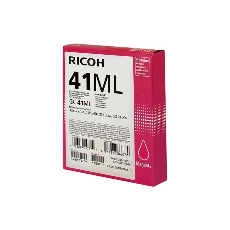 ORIGINAL Ricoh cartuccia gelo magenta GC41ML 405767 ~600 Seiten