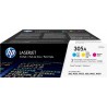 ORIGINAL HP Multipack ciano / magenta / giallo CF370AM 305A ~7800 Seiten CE411A + CE412A + CE413A