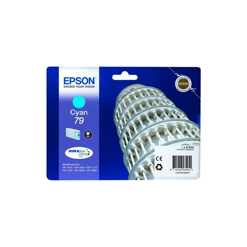 ORIGINAL Epson Cartuccia d'inchiostro ciano C13T79124010 79 ~800 Seiten 6,5ml 79