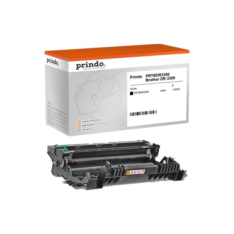 ORIGINAL Prindo Tamburo nero PRTBDR3300 Classic ~30000 Seiten alternativa per Brother DR-3300