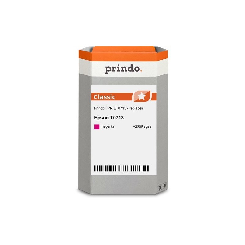 ORIGINAL Prindo Cartuccia d'inchiostro magenta PRIET0713 Classic ~250 Seiten alternativa per Epson T0713 (C13T07134011)