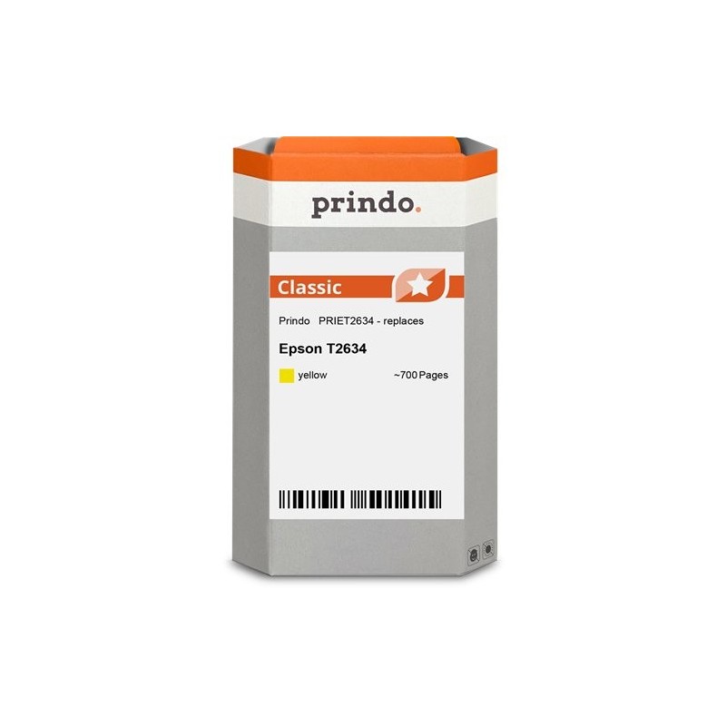 ORIGINAL Prindo Cartuccia d'inchiostro giallo PRIET2634 Classic XL ~700 Seiten 9,7ml Prindo CLASSIC: L'alternativa per Epson T26