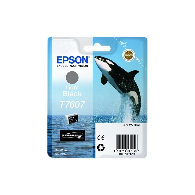 ORIGINAL Epson Cartuccia d'inchiostro lightblack C13T76074010 T7607 ~2200 Seiten 25,9ml UltraChrome HD