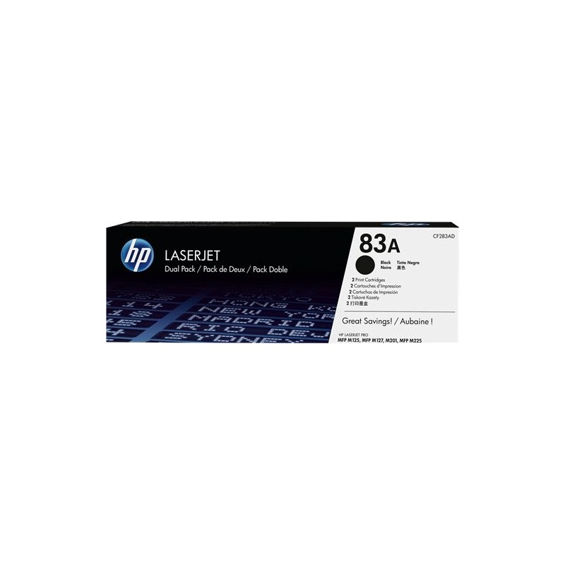 ORIGINAL HP Multipack nero CF283AD 83A ~3000 Seiten Nastro Trasferimento Termico
