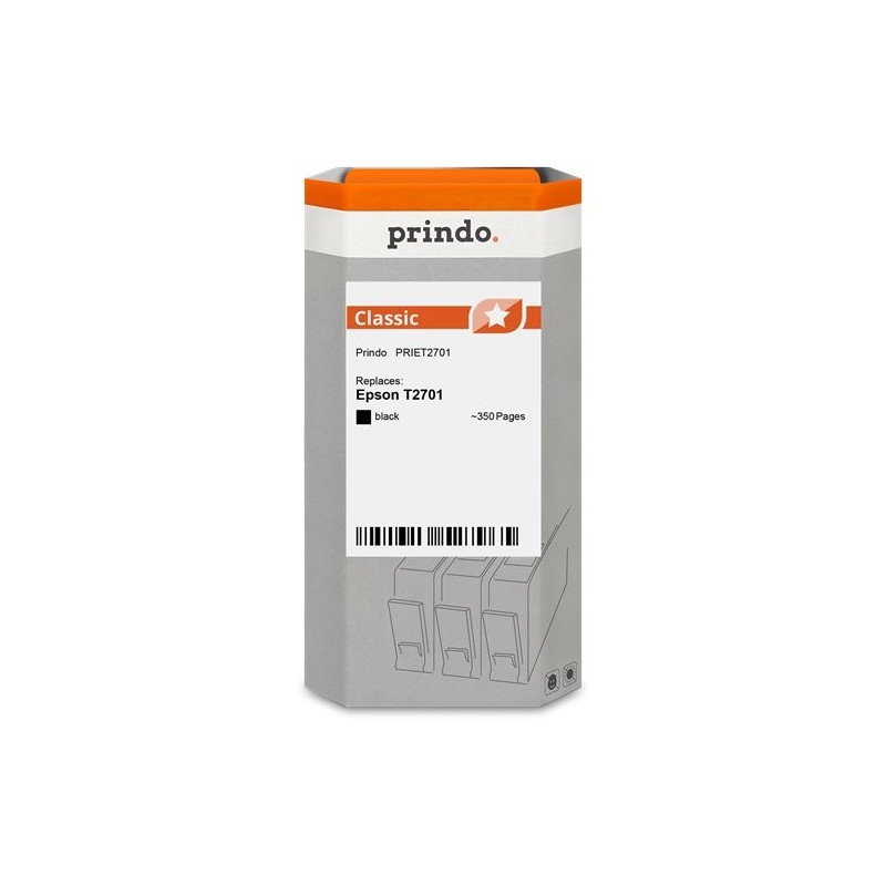 ORIGINAL Prindo Cartuccia d'inchiostro nero PRIET2701 Classic ~350 Seiten alternativa per Epson T2701 (C13T27014010)