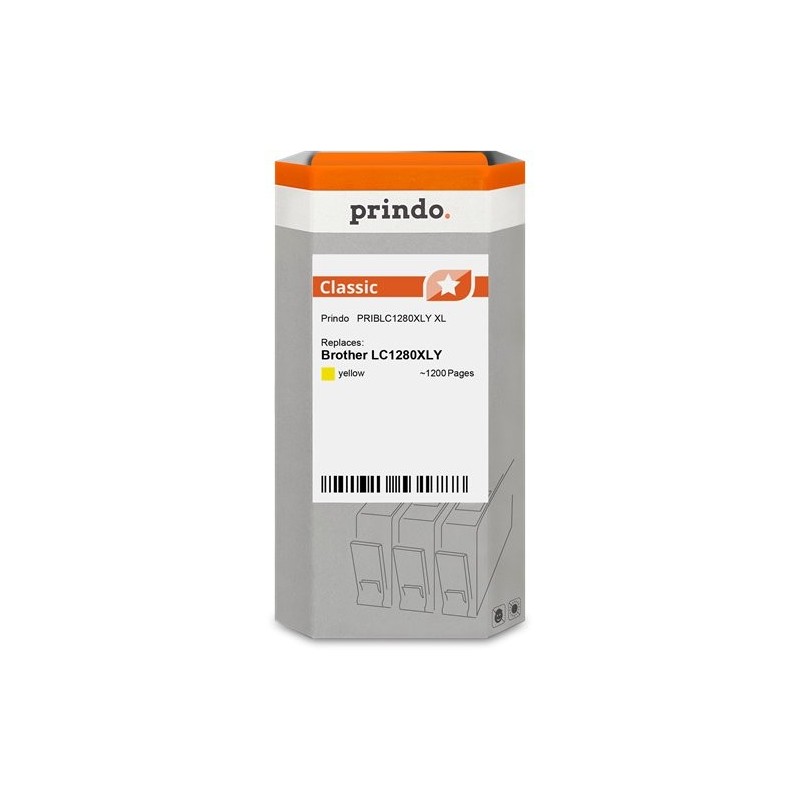 ORIGINAL Prindo Cartuccia d'inchiostro giallo PRIBLC1280XLY Classic XL ~1200 Seiten compatibile per Brother LC1280XLY (LC-1280)