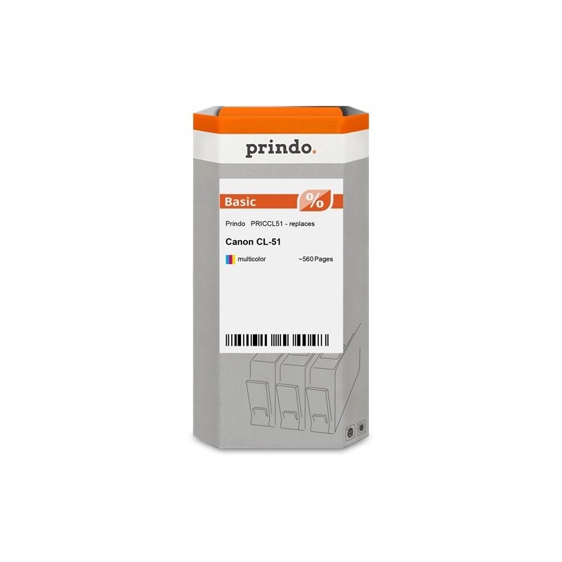 ORIGINAL Prindo Cartuccia d'inchiostro differenti colori PRICCL51 Basic ~560 Seiten 21ml compatibile per Canon CL-51 (0618B001)