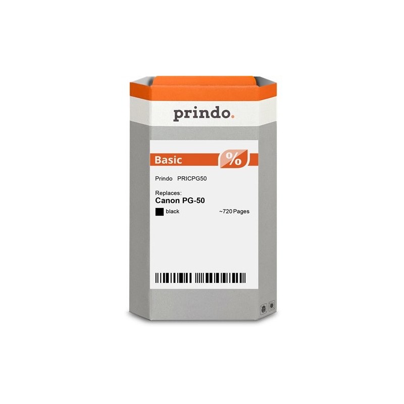 ORIGINAL Prindo Cartuccia d'inchiostro nero PRICPG50 Basic ~500 Seiten 22ml compatibile per Canon PG-50 (0616B001)